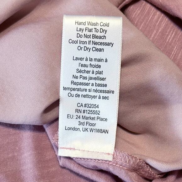 Anthropologie DOLAN Casual Blouse Size Large Lavender V Neck Balloon Long Sleeve - Picture 8 of 8